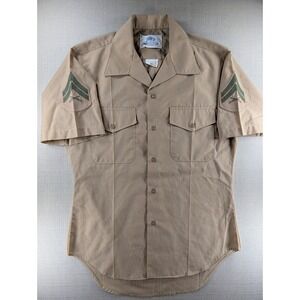USMC Military Issue Khaki Short Sleeve Shirt DSCP Valor Collection 15.5 Corporal